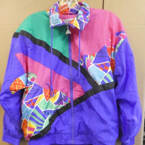 Casual Isle Colorful Windbreaker Jacket - Petite - Picture 1 of 10
